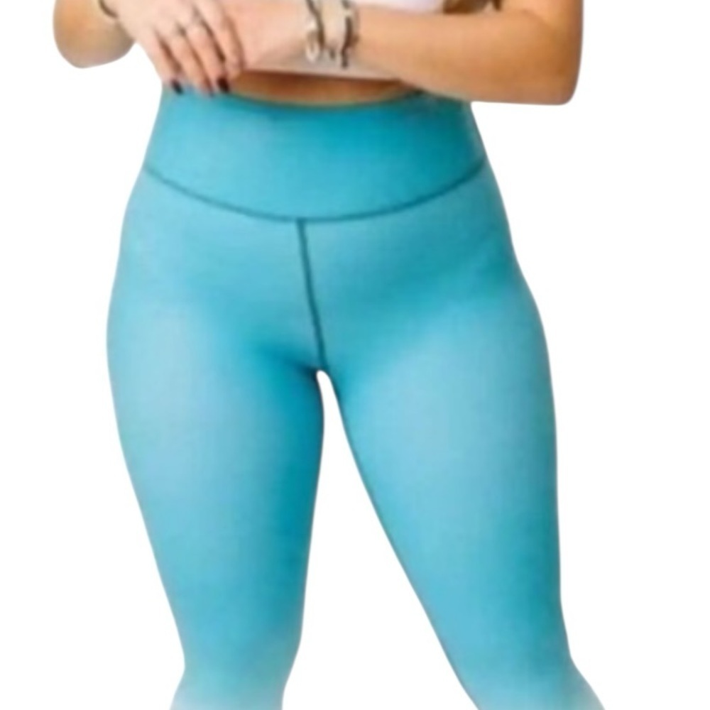Zyia Teal Venom Metallic Ombré Light n Tight high rise leggings